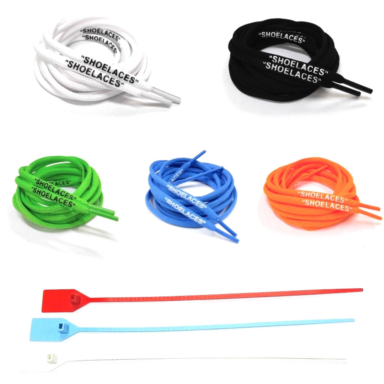 "Shoelaces" Oval Laces + Zip Tie